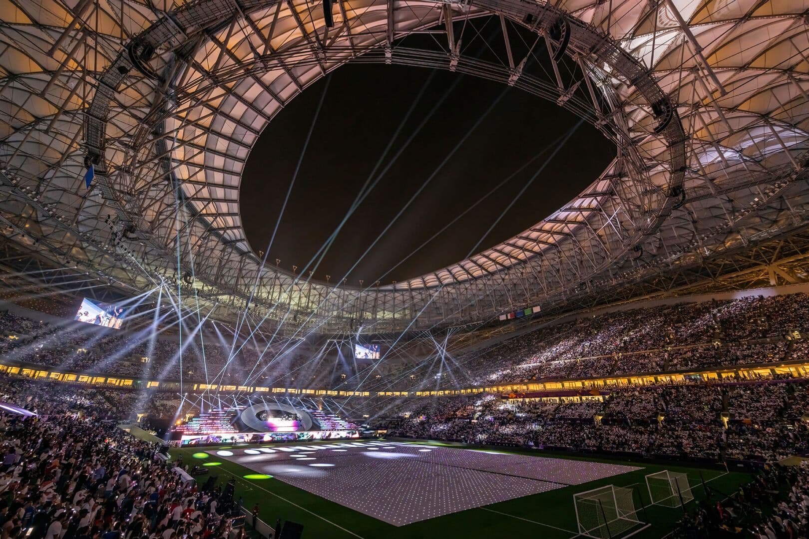 The Lusail Stadium in Qatar opened in 2021 and has a capacity of over 88,966. The cost of building this stadium is still unknown.