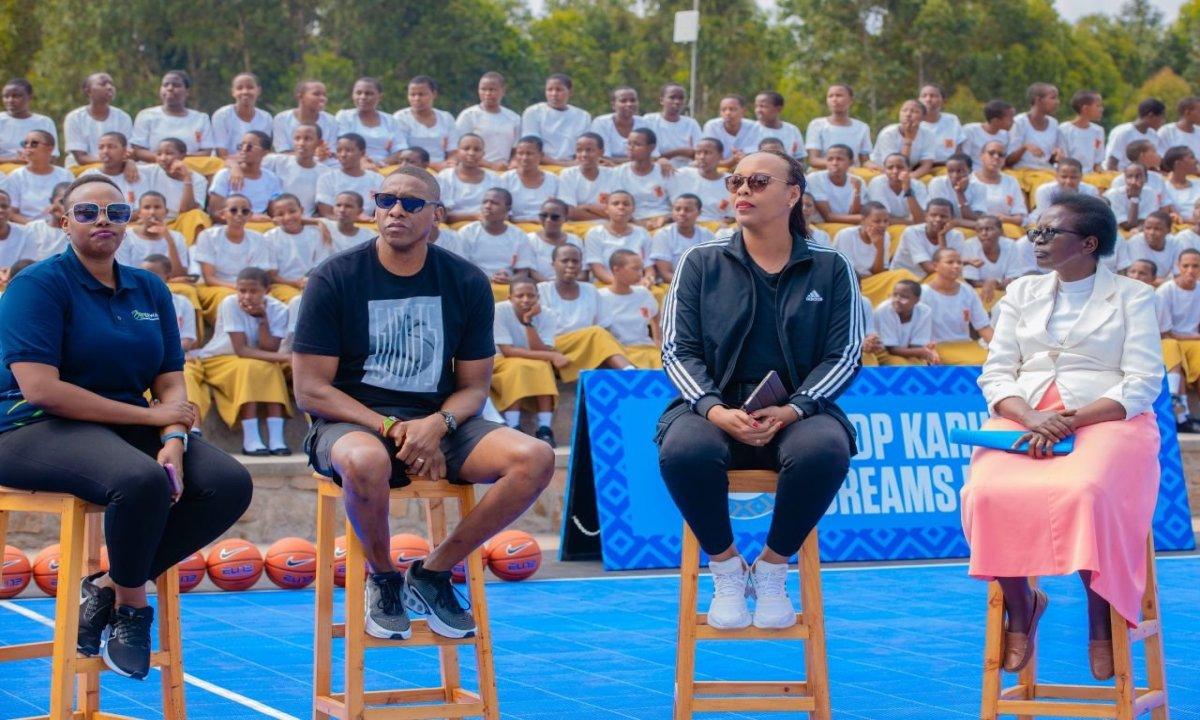 The Minister of Sports, Munyangaju Aurore Mimosa opened a new basketball court in ENDPK.